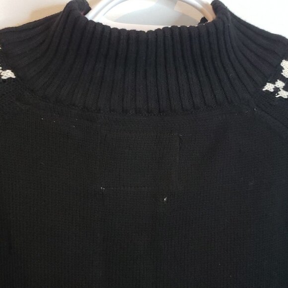 Nwt Weatherproof 'The Holiday Sweater' Black Men's Pullover Large 100% Cotton - Picture 4 of 11